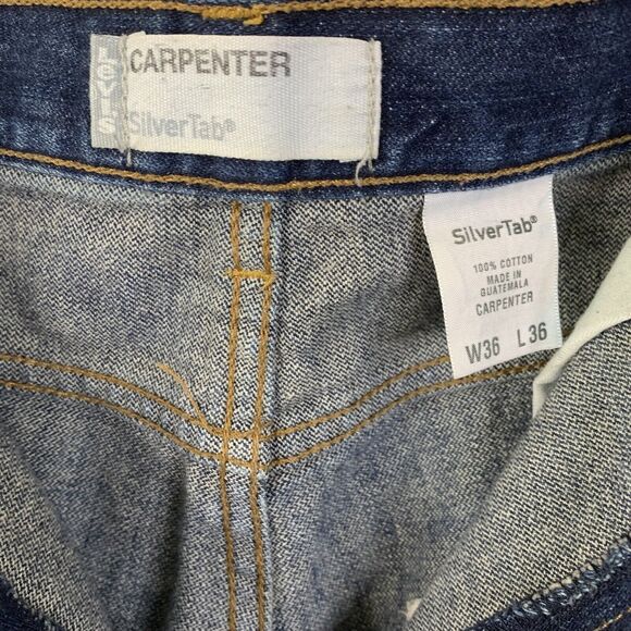 Levis Silvertab Carpenter Jeans Men 36/36 Skate Loose Street Grunge 2000's - Picture 3 of 16